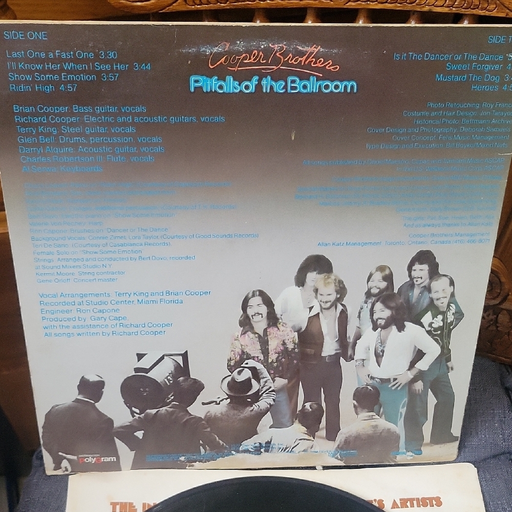 Cooper Brothers~ Pitfalls of the Ballroom Vinyl Record with Album Cover - Picture 4 of 4